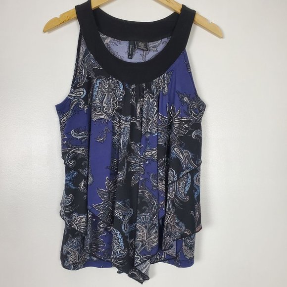 new directions Tops - New directions PL tank purple paisley